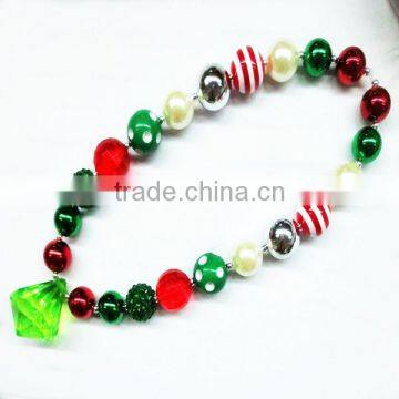 Christmas Baby Bubblegum Beaded Necklace photo-5
