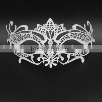 4 Colors Metal Italy Venetian Mask Masquerade Diamante Rhinestones Ribbon Tie photo-3