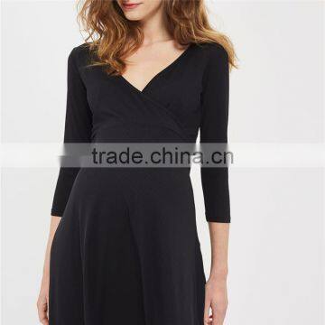 2017 Autumn V-neckline Comfortable Office Wear for Pregnant Women photo-2