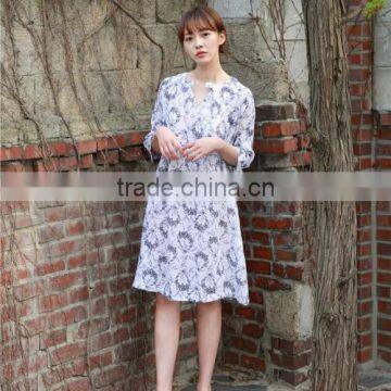 Good quality One-piece printed floral name iran fashion dress