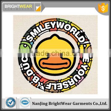 High quality good elastic yellow dark offset logo on garments heat transfer printing