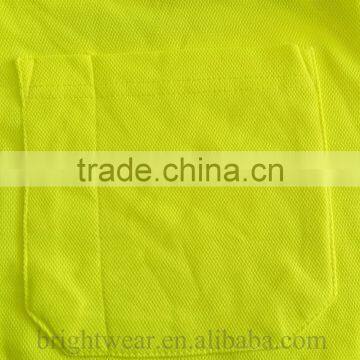 Mens High Visibility Two-tone Reflective Polyester/cotton Chest Pocket Safety Polo Shirt photo-6