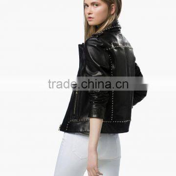 Early spring New comming Womans leather Pu jacket Inclined zipper Leather coat