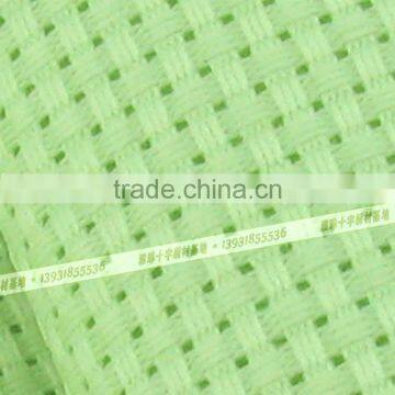 wholesale green 11CT hole fabric 100 % cotton cross stitch fabric DIY craft cross shape fabric embroidery 150cm