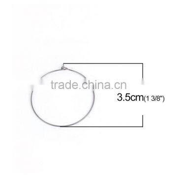 Stainless Steel Wine Glass Charms Round Silver Tone Custom Wine Glass Charms photo-2