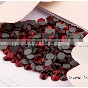 #2028 red siam 10 gross hot fix rhinestones Iron-on rhinestone flatback stone