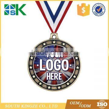 Promotional custom your logo collectible souvenir bronze medals for kids