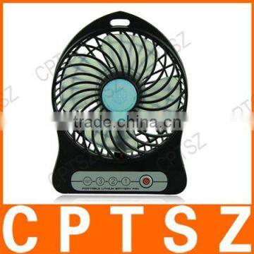 Fashion Summer Cool Super Wind Portable Lithium Battery Fan ABS Material With Portable USB Cable photo-3