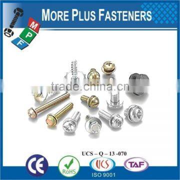 Made in Taiwan Standard and Non Standard SEMS Screw Captive Screws Zinc Plated Yellow Zinc Plated