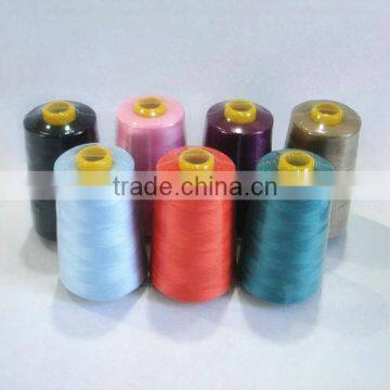 100% polyester sewing thread on plastic bobbins and cones