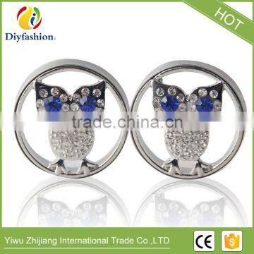 New Hot Owl Stainless Steel Diamond Pierced Ear Plug
