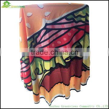 China manufacturer printed fruit round beach towel beach towel microfiber