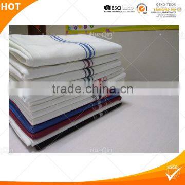 Red and blue 100%mjs spun polyester bistro napkin hospitality strip napkins