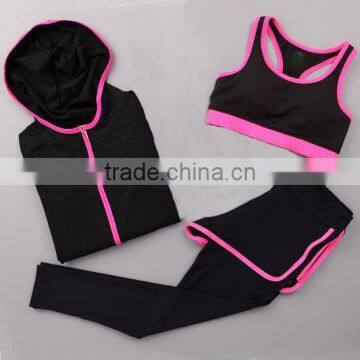 Polyester Spandex Custom Dry Fit Sexy Gym Fitness Leggings Women Yoga Pants yoga suit hot pink brim