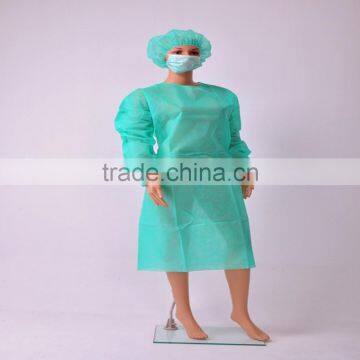 Disposable hospital medical steriled spunbond operating surgical gown for sale