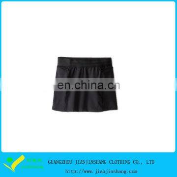 Mini Dri Fit Elastane Customized Pipped Pocketed Sports Skorts In Black