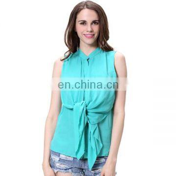 women sleeveless top lady blouse summer chiffon shirt