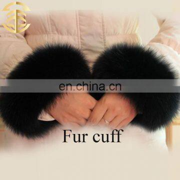 2017 Factory wholesale tongxiang custom fox cuffs fur cuff