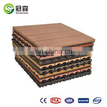 WPC garden swimming pool decoration deck DIY tiles 310*310mm wpc interlocking decking tiles