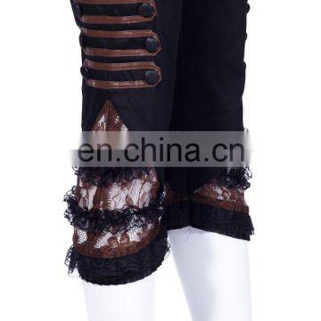 Steampunk Capri Pants With Laced Inserts photo-3