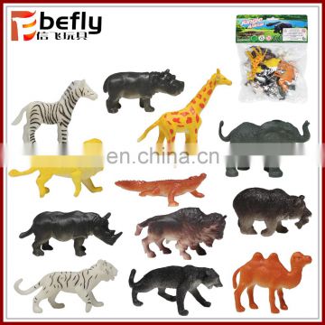 Mini soft solid wild animal model toy in bulk