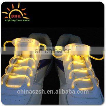 Fashion plastic LED glowing shoelace for Halloween or Christmas