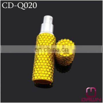 Yellow Jewelled Perfume Bottle empty CD-Q020