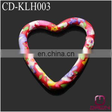 heart shape printed carabiner clips CD-KLH003