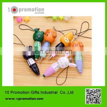 Wooden creative stationery ballpoint pen/colorful animal for children study