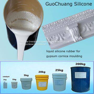 Tin cure liquid molding silicone rubber for plaster casting cornice mold