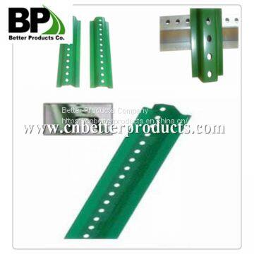 perforated steel u channel sign post for traffic safety sign