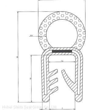 Wind Power Industry Rubber Seals Extrusions Profiles Gaskets PVC and EPDM Sponge Seal Bulb Trim Seals Push-on Trim Seals China Manufacturer Exporter Supplier