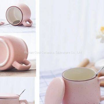 Colorful Custom Promotional Cheap Logo Printed mini coffee Ceramic Mug With Spoon Wholesale OEM