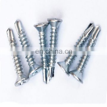 carbon steel painted Cross recessed raised pan countersunk head drilling screw