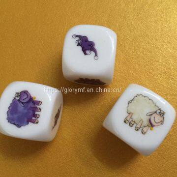 Wholease Heat Printing D4,D6,D8,D10 Kinds of Plastic Acrylic Dice/board Game Dice photo-4