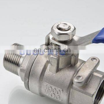 High Quality Type Two Ball Valve Stainless Steel DN40/DN50 1-1/4" 2 Inch Male to Female Thread SS304 316 2 Way Ball Valve