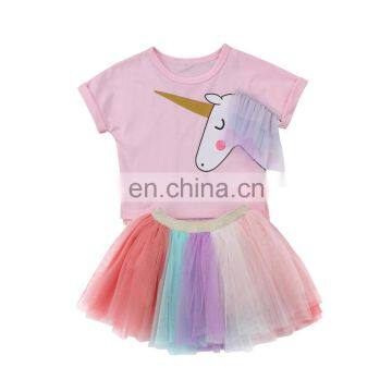 Baby Girls Clothing Set 2pcs High Quality Casual Unicorn Clothes