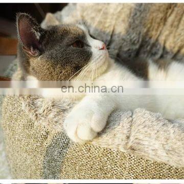 Cat Bed for Indoor Cats, Portable Soft Cat House Machine Washable Pet Beds With Anti-Sip Bottom photo-4