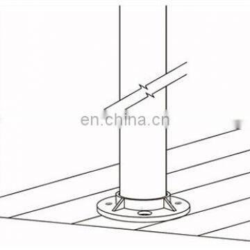 Handrail Fitting Stainless Steel Pipe Floor Flange Balustrade Railing Base Plate photo-7