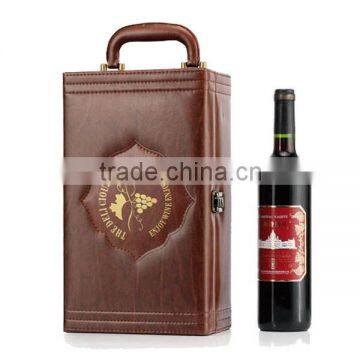 Custom Logo and Color Leather Wine Packaging Box,Faux Leather Boxes