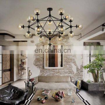 Industrial Style Kitchen Black and Brown Glass Colours Led Large Pendant Light photo-6