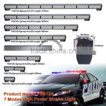 Amber LED Warning Strobe Light Bar with Magnetic for Emergency /Engineering /Rescue/ Barrier Off-road Vehicle 4.9in 35inch