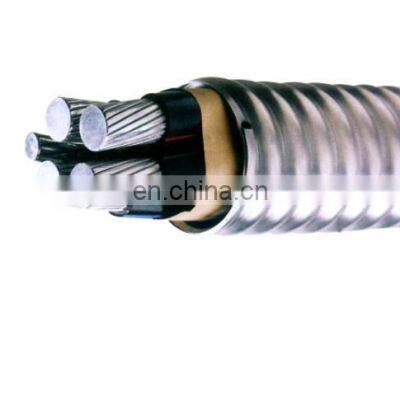 Standard Copper Conductor 14/4 Metal Clad Cable Aluminum Armor Solid MC Wire