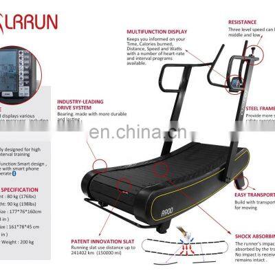 Woodway Manual Curved Treadmill Fitness Multi Gym Equipment Running Machine Gym Equipment Running Machine