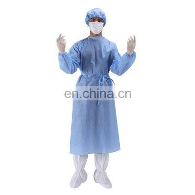 Medical Institution General Isolation Garments Protective Clothes Overcoat White Blue Isolation Gown