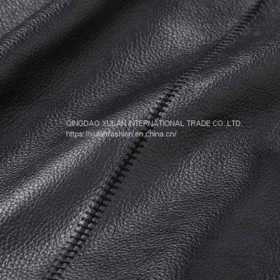 Men's Cowhide Baseball Jacket photo-5