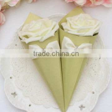 Luxury paper flower packaging bag