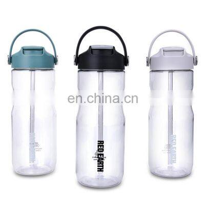 Large capacity custom BPA free 680ml sport plastic water bottle with straw