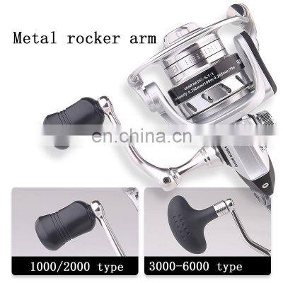 2021 New Aluminum Alloy 6+1BB 1000-6000 Stainless Steel Spinning Fishing Reel