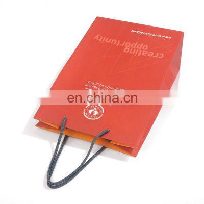 China Manufacture Custom Logo red wine bottle paper bag for clothes